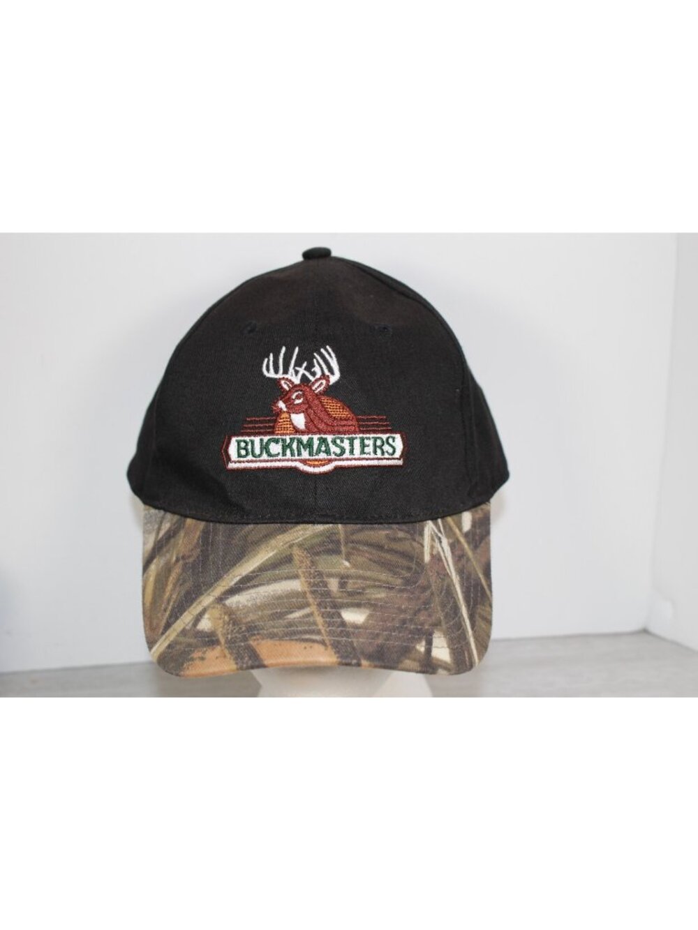 National Cap Buckmasters Embroidered Buck Hunting Black Camo Adjustable OSFA Hat